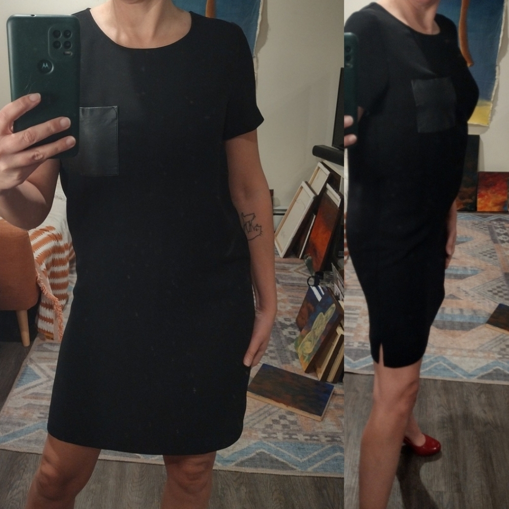 J. Crew Black Dress, Midi Tee Shirt Style, Size Small